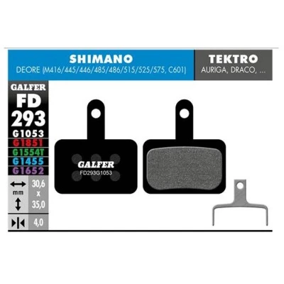 PASTILLA DE FRENO FD-293 GALFER 1 PASTILLA DE FRENO FD-293 GALFER